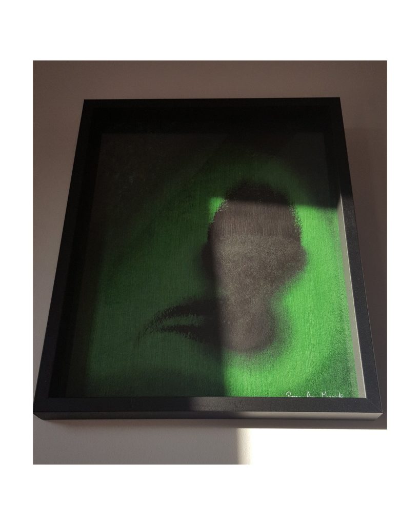 «Green» ~ Peinture ~ Acrylique ~ encadré 24x30cm ©PeggyAnnMourot