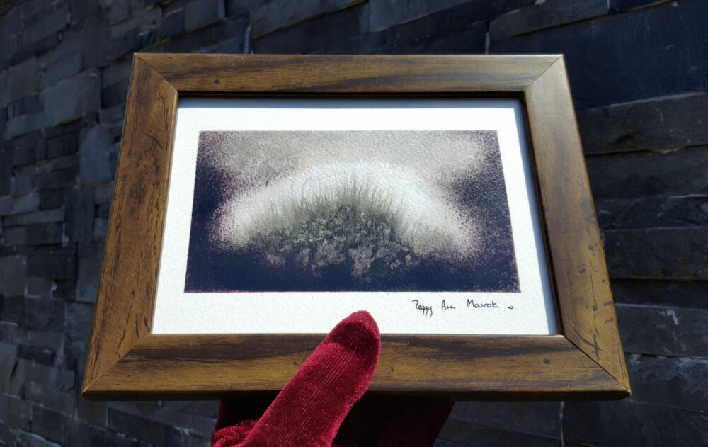 Abysses ~ Dessin à l'Aquarelle & Encre de Chine ~ 13x18 Encadré bois vert ~ SOLD OUT – Image 5