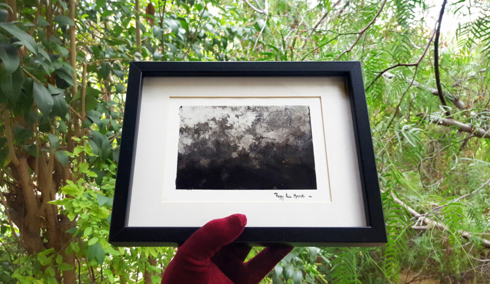 Ciel de Café ~ Dessin à l'Encre de Chine & Café ~ 18×24 Encadré – Image 2