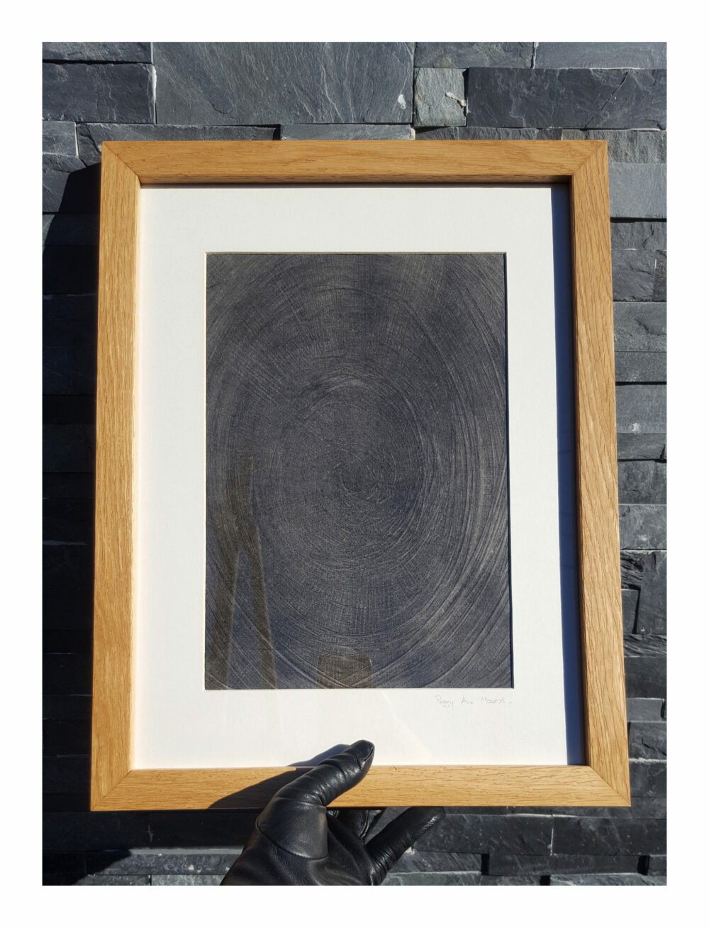 Would It Be Wood ? ~ Dessin à l'Encre de Chine ~ Aspect Gravure ~ Encadré Bois Massif Clair 30x40