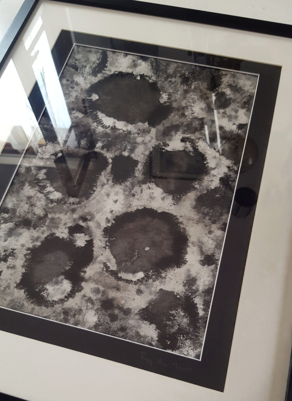 Fossils ~ Dessin à l'Encre de Chine ~ 40x50 Encadré ~ Série "Ichtus"