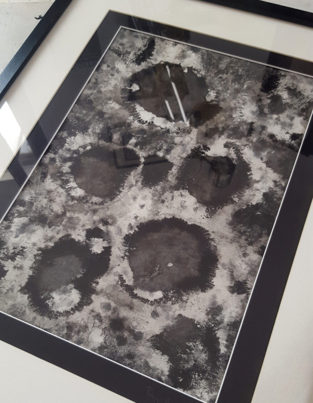 Fossils ~ Dessin à l'Encre de Chine ~ 40x50 Encadré ~ Série "Ichtus" – Image 8