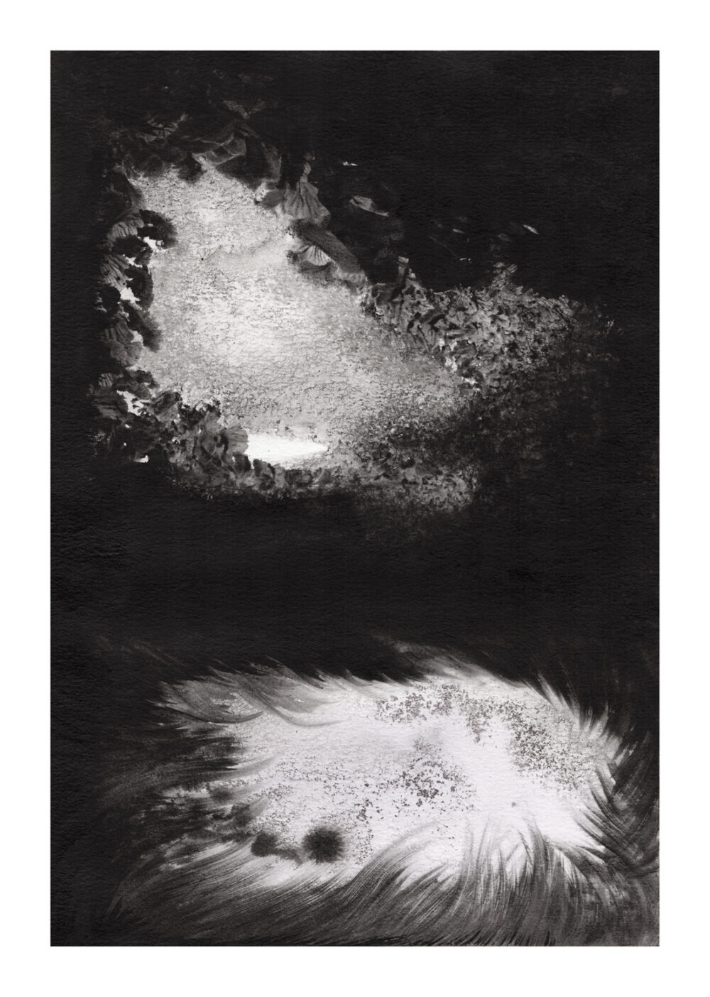 L’Envers ~ Encre de Chine & Acrylique ~ 30x40 Encadré – Image 13