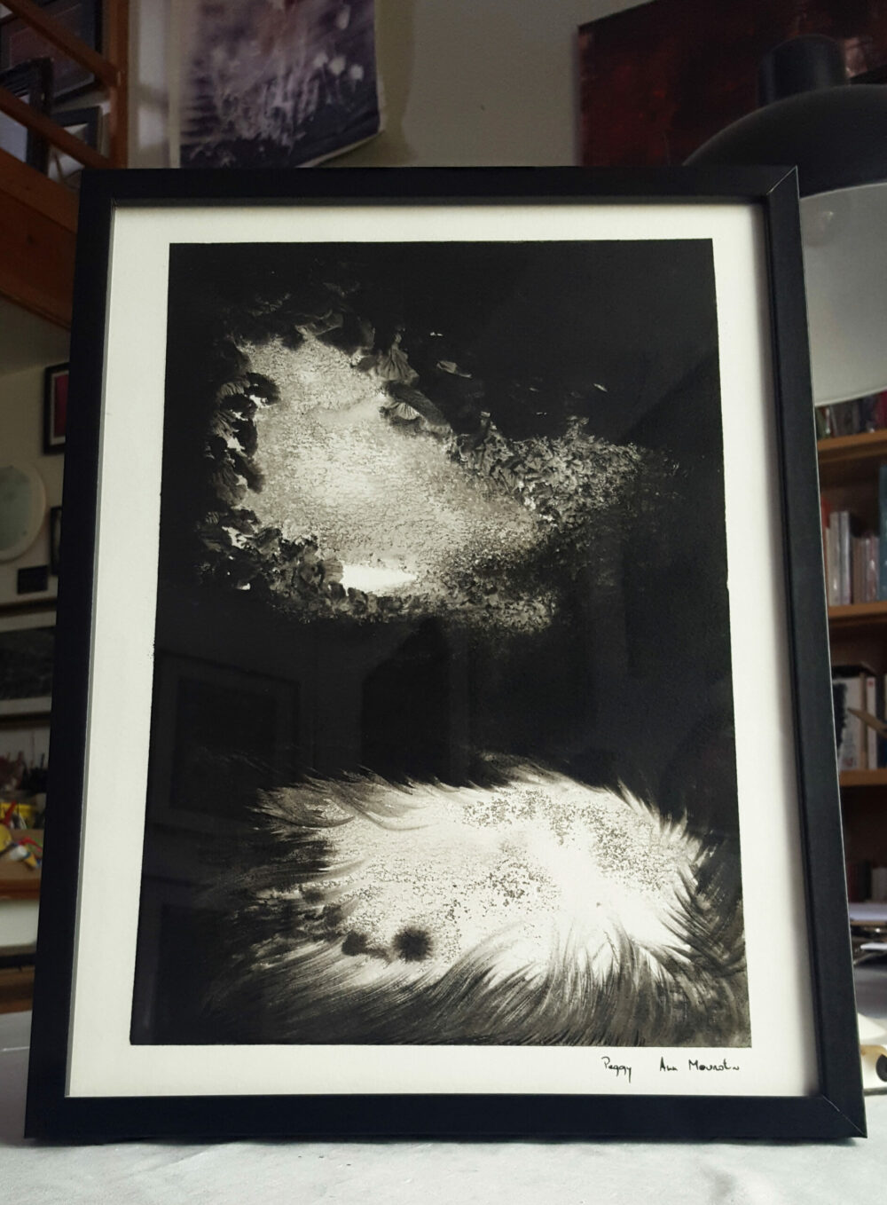 L’Envers ~ Encre de Chine & Acrylique ~ 30x40 Encadré – Image 2