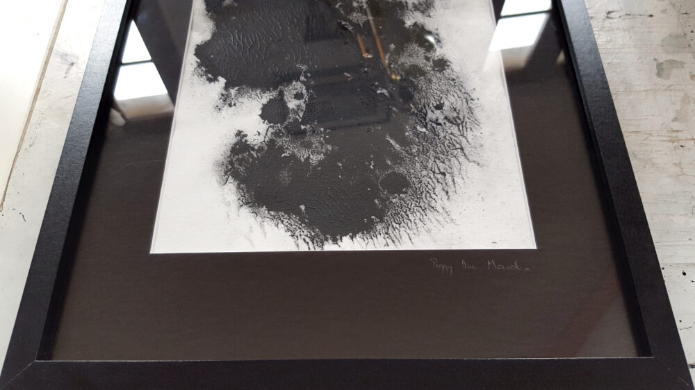 Melting Snow ~ Peinture ~ Acrylique & Encre de Chine ~ 30x40 Encadré – Image 7