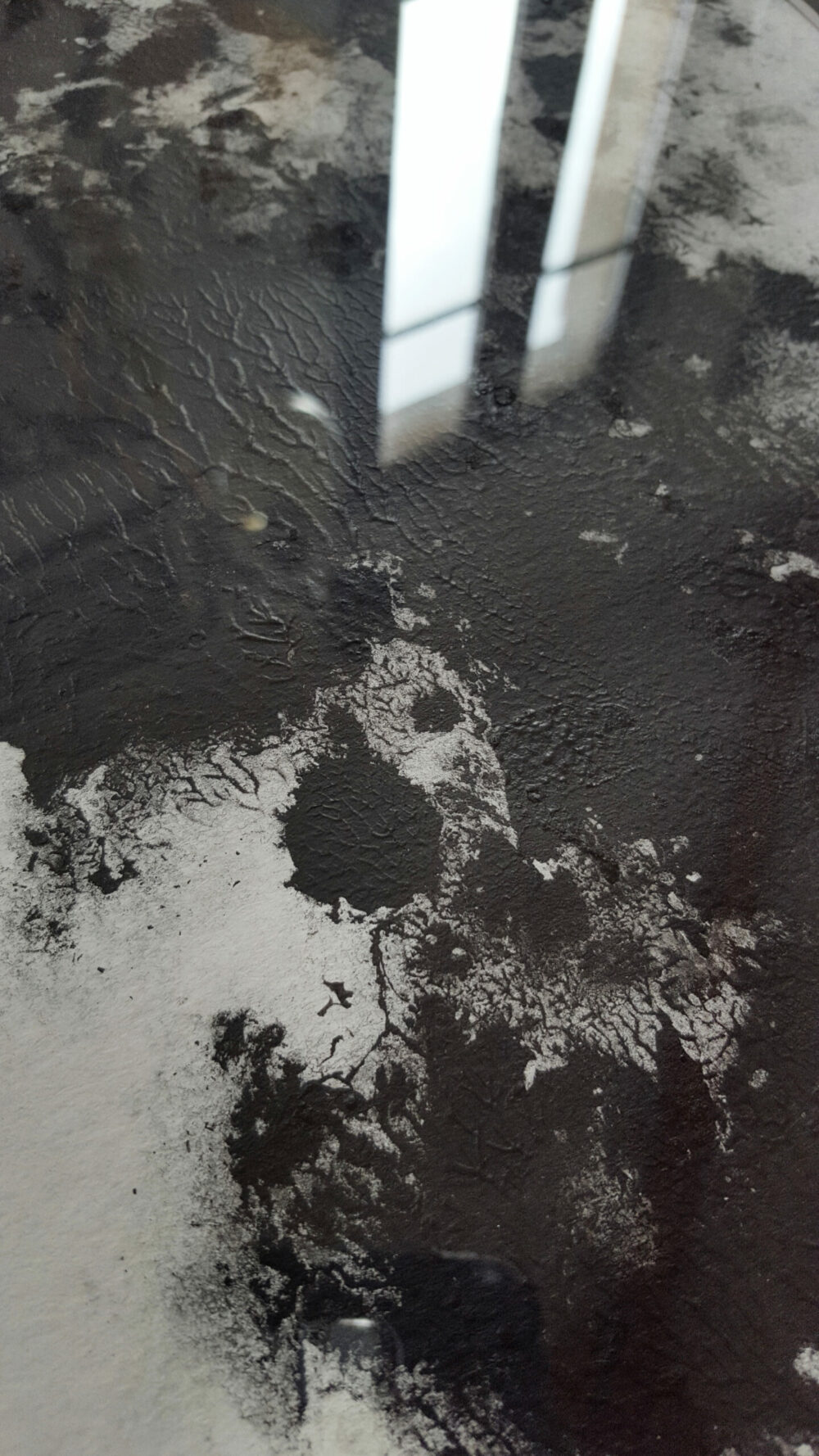 Melting Snow ~ Peinture ~ Acrylique & Encre de Chine ~ 30x40 Encadré – Image 4