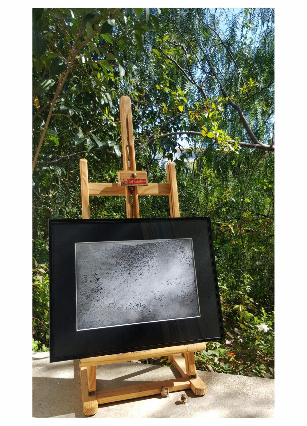 La Tête Dans Les Montagnes Encore ~ Dessin à l'Encre de Chine & Mine de Plomb ~ 30×40 Encadré