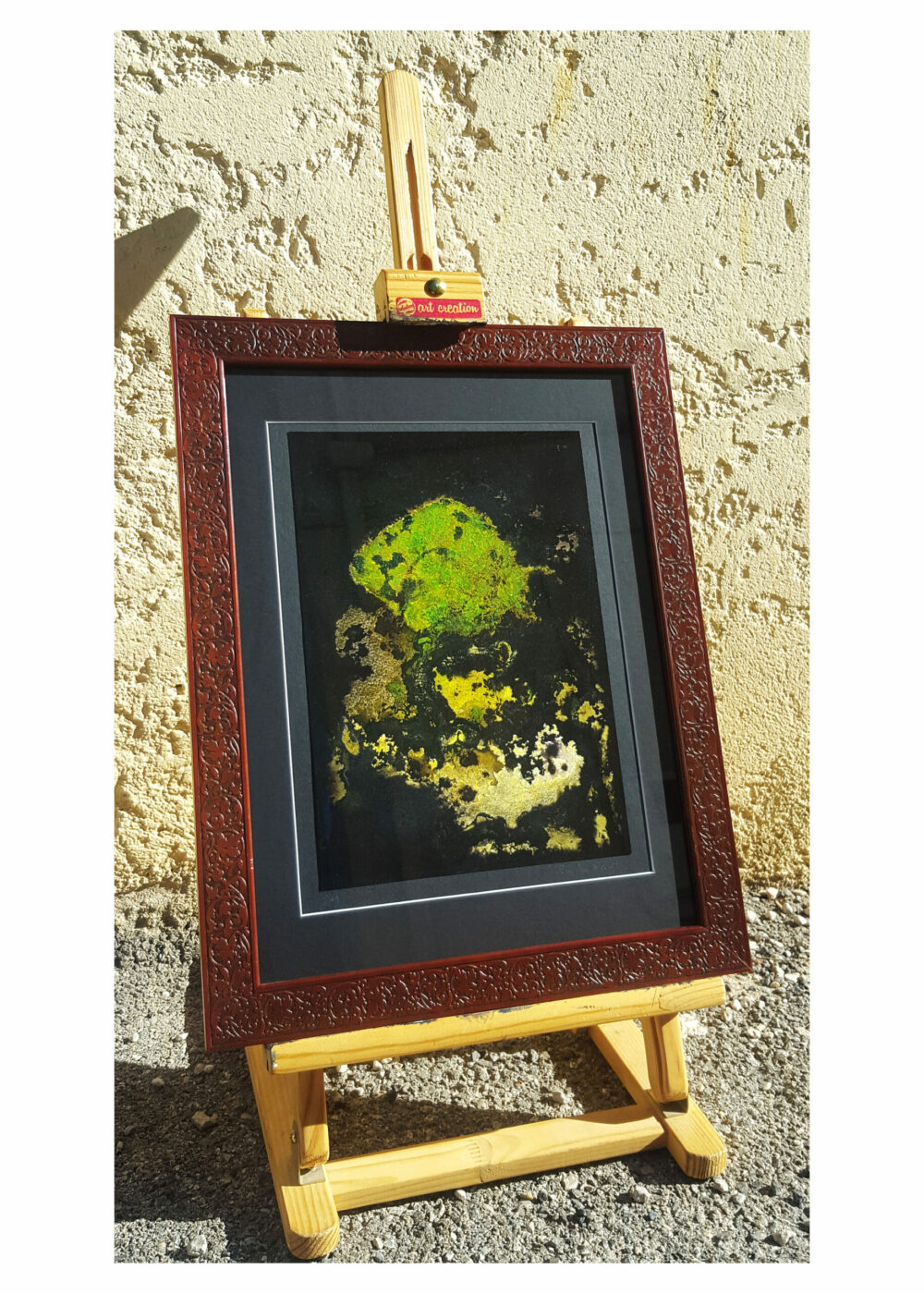 L’Arbre d’Ys ~ Encre de Chine, Acrylique, Pastels ~ Encadré Bois Acajou sculpté 30x40 ~ SOLD OUT – Image 13