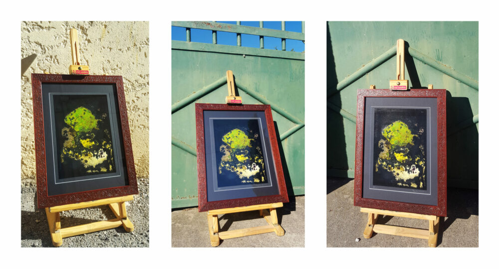 L’Arbre d’Ys ~ Encre de Chine, Acrylique, Pastels ~ Encadré Bois Acajou sculpté 30x40 ~ SOLD OUT – Image 21