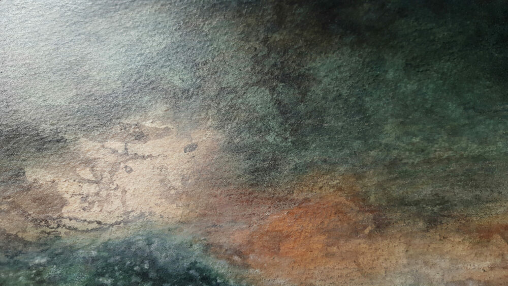 Rupestrian ~ Peinture ~ Acrylique & Encre de Chine ~ 30x40 Encadré – Image 6
