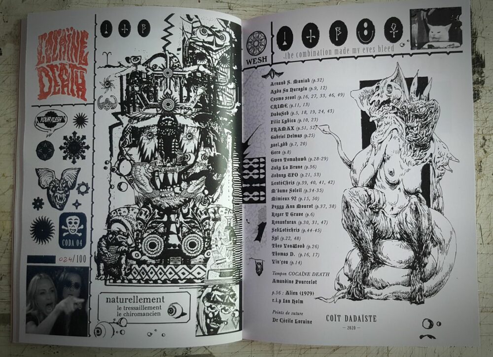 Cocaïne Death Limité 100 ex Signé+ K7 Partners In Crime+ Stickers + ExLibris Linogravure N° Signée – Image 8