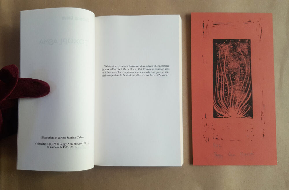 Toxoplasma Dédicacé + Exlibris Édition Limitée N° à 17ex ~ Sabrina Calvo c/° Folio Gallimard – Image 4