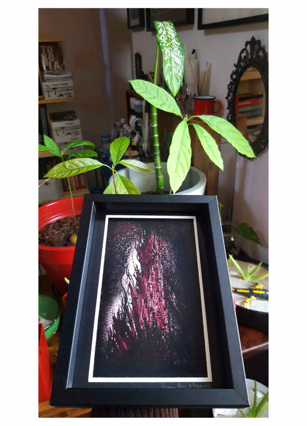 The End Of Alice ~ Dessin à l'Encre de Chine & Acrylique ~ 13x18 Encadré – Image 2