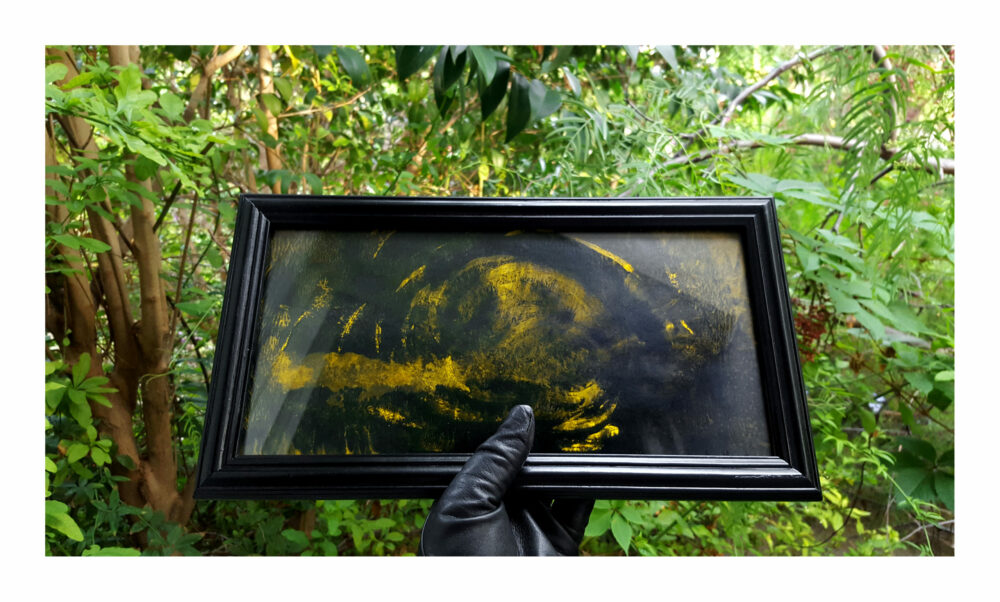 Le ciel s'était revêtu d'or brûlant ~ Encre de Chine & Acrylique ~ 19x34 Encadré ~ SOLD OUT – Image 4