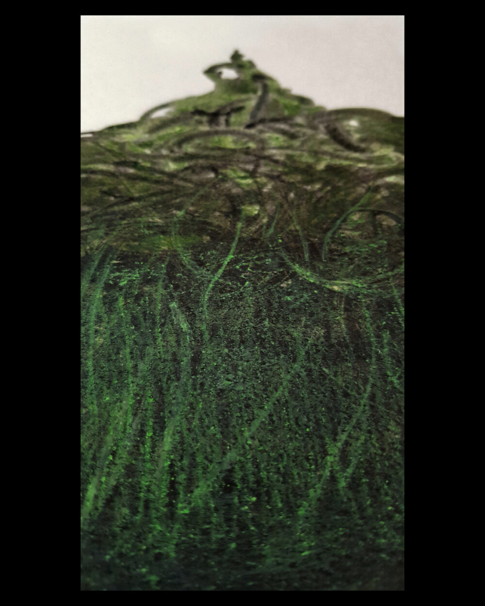 Alguiss II ~ Aquarelle & Encre de Chine ~ 13x18 Encadré bois vert ~ SOLD OUT – Image 5