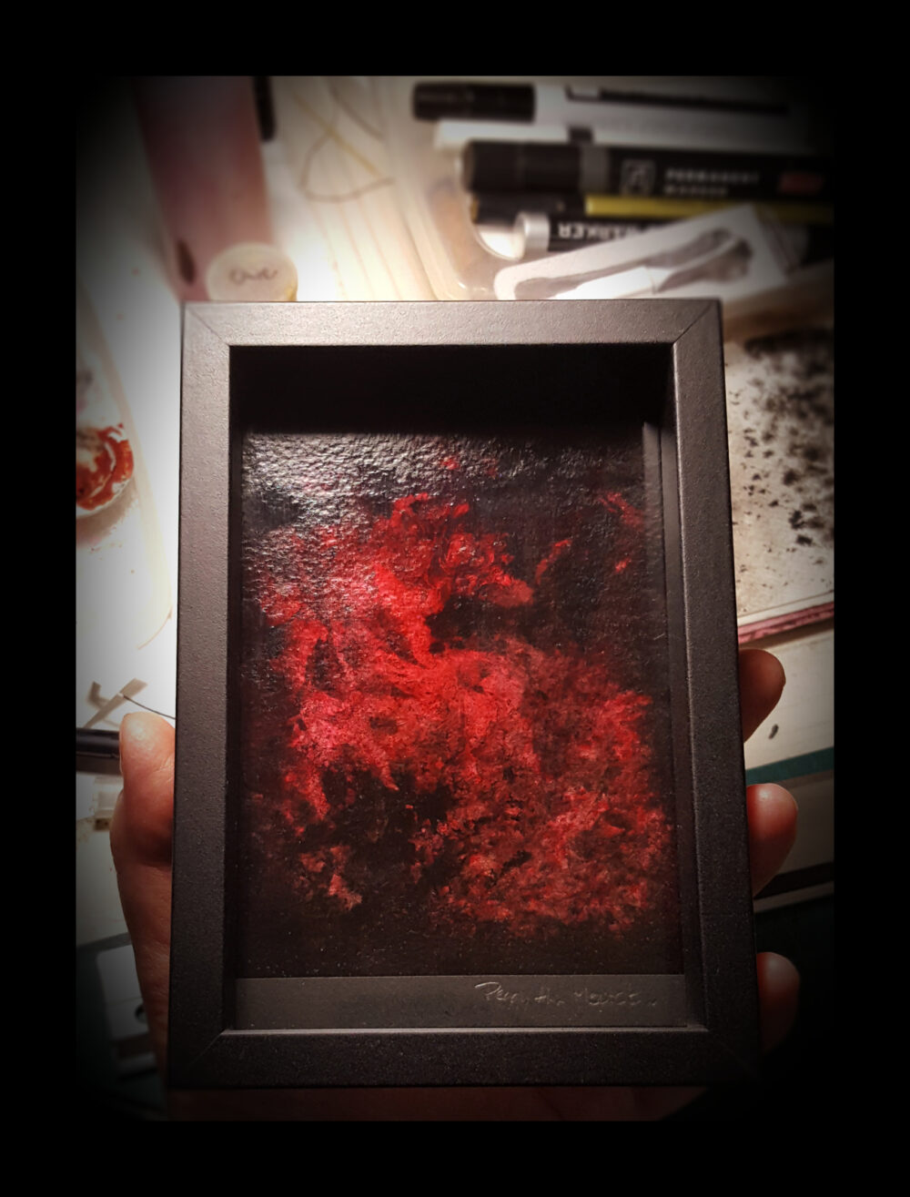Ava ~ Acrylique & Encre de Chine ~ 10x15 Encadré ~ SOLD OUT – Image 2