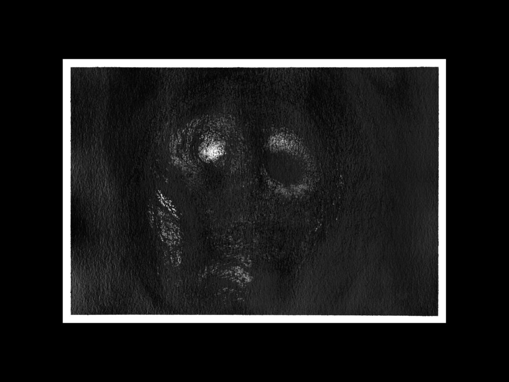Headache ~ Dessin à l'Encre de Chine ~ Encadré 24×30 – Image 2