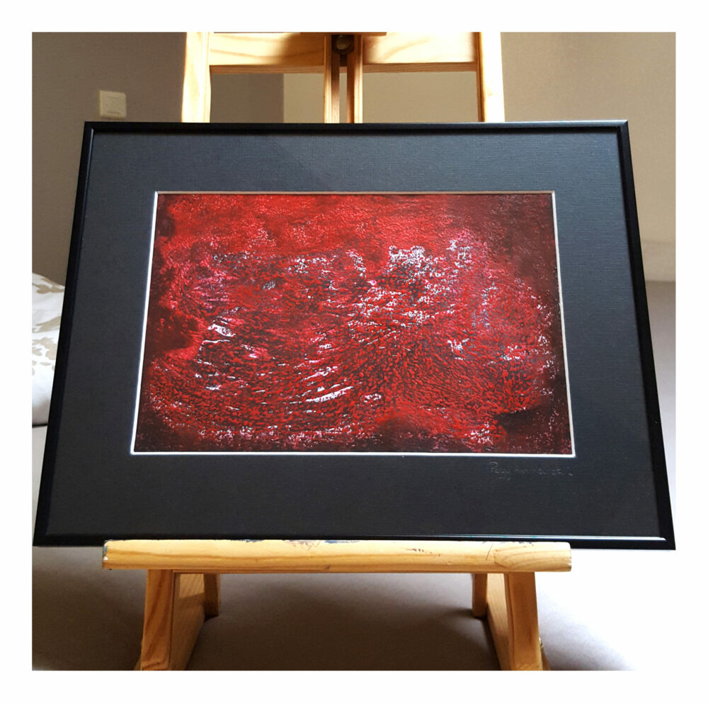 Snowblood ~ Peinture ~ Acrylique, Encre de Chine & Pastels ~ 30×40 Encadré – Image 10