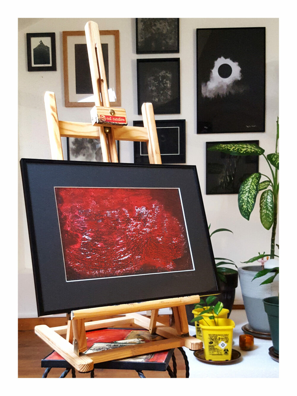 Snowblood ~ Peinture ~ Acrylique, Encre de Chine & Pastels ~ 30×40 Encadré – Image 12