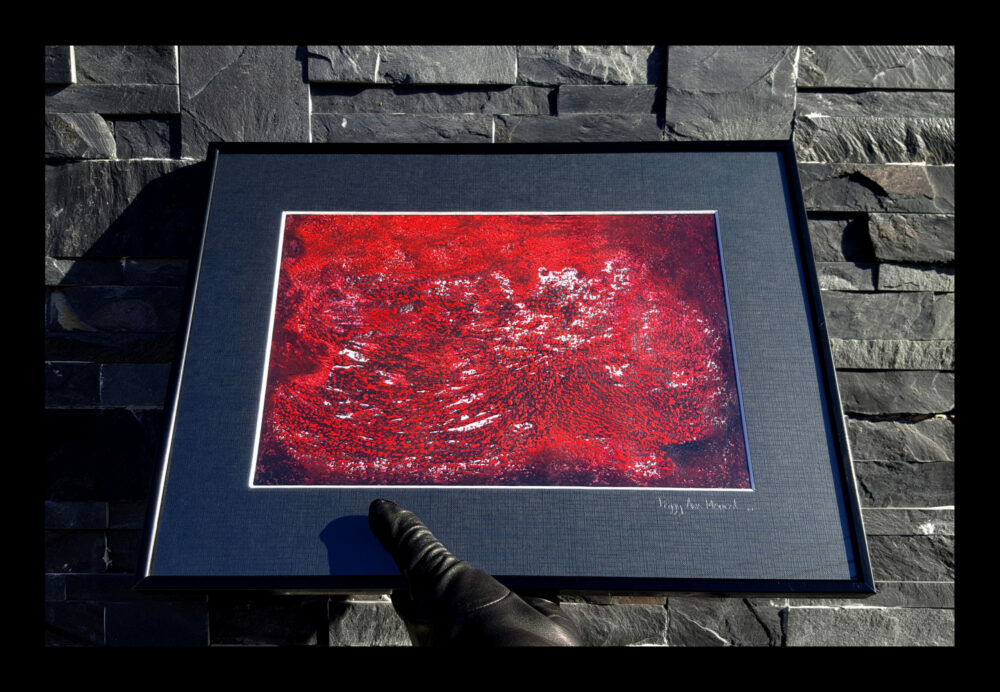 Snowblood ~ Peinture ~ Acrylique, Encre de Chine & Pastels ~ 30×40 Encadré – Image 7