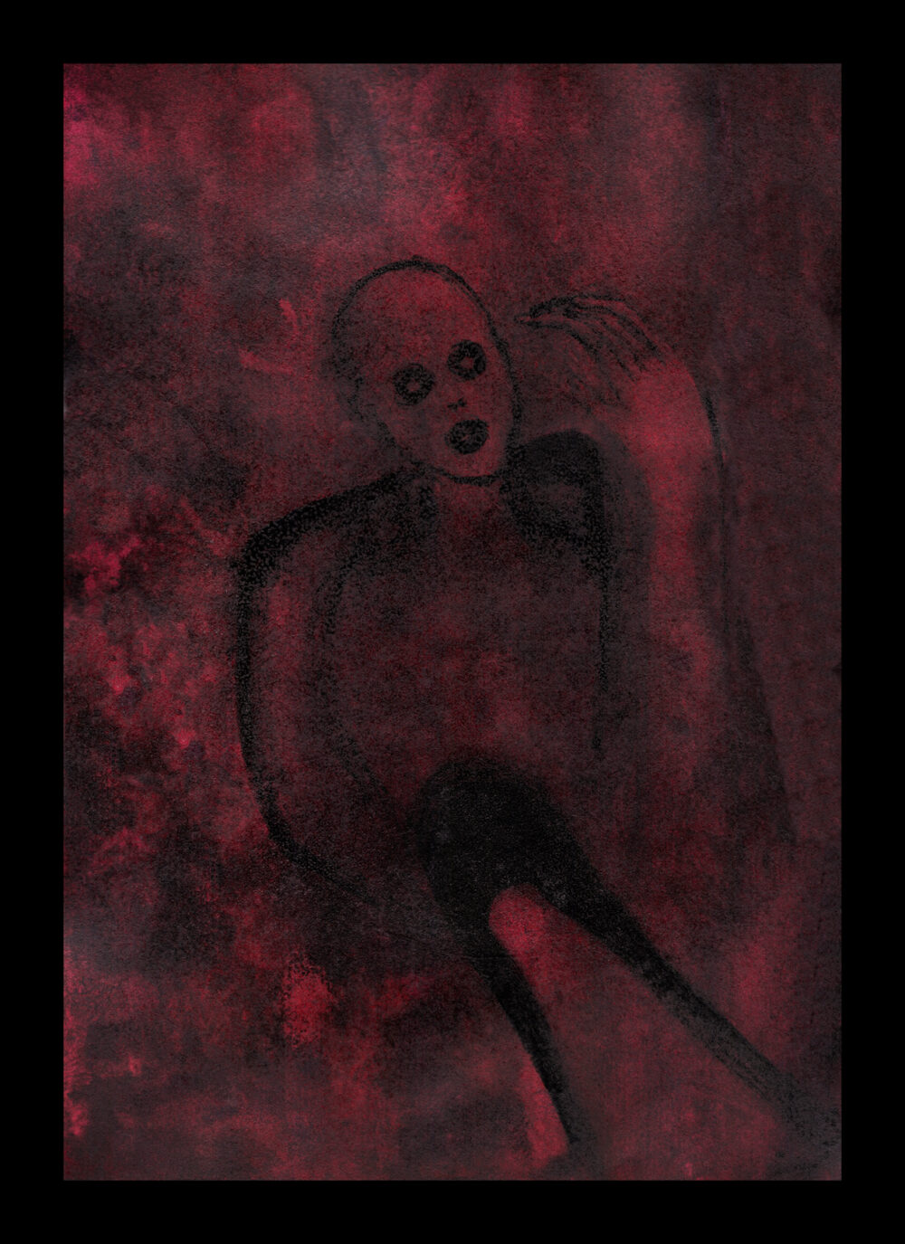 The Nightmare ~ Dessin à l'Encre de Chine & Acrylique ~ Encadré A4
