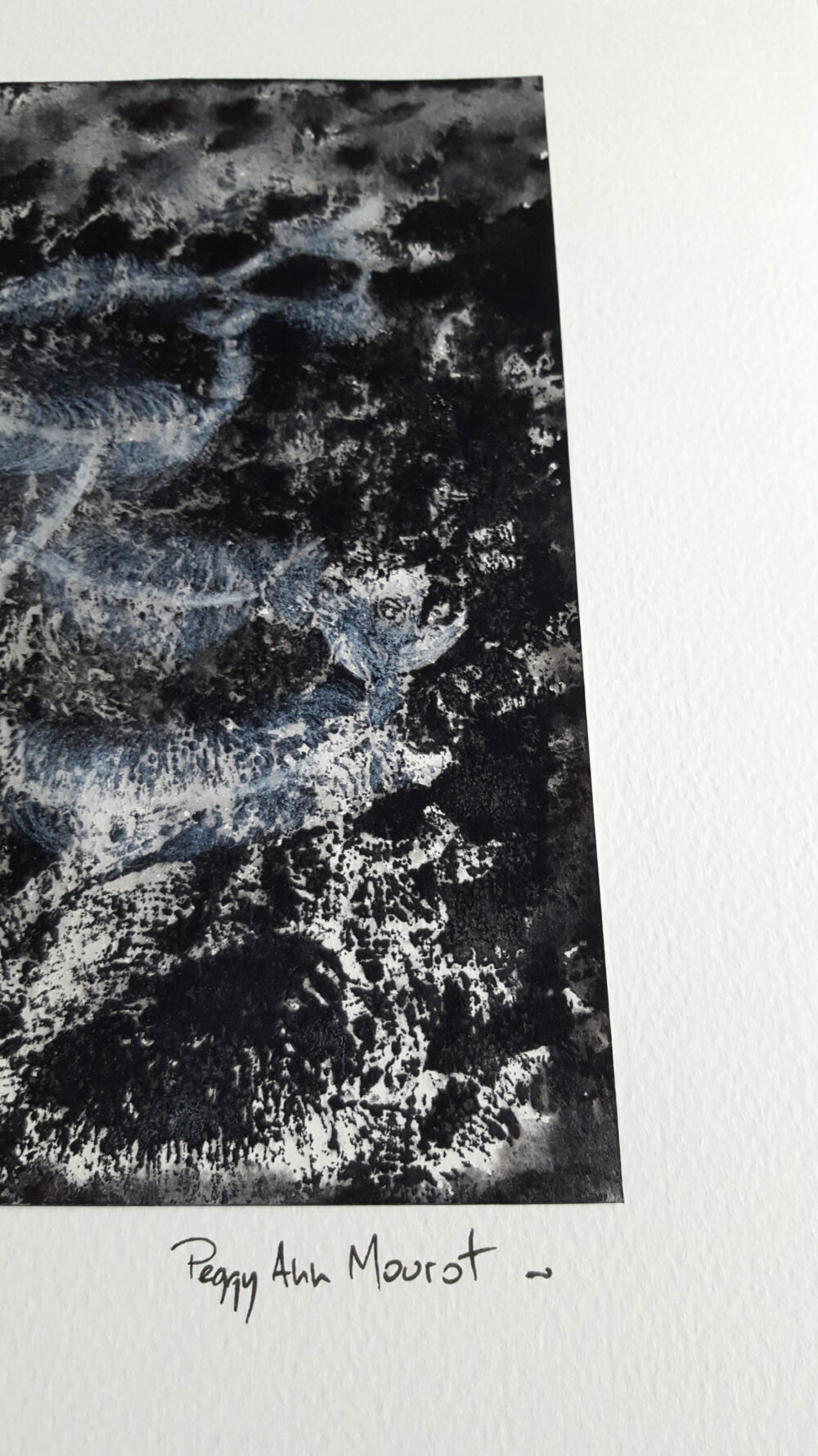 Fantômes Marins ~ Dessin ~ Aquarelle, Acrylique, Encre de Chine & Pastel ~ 30x40 Encadré – Image 22