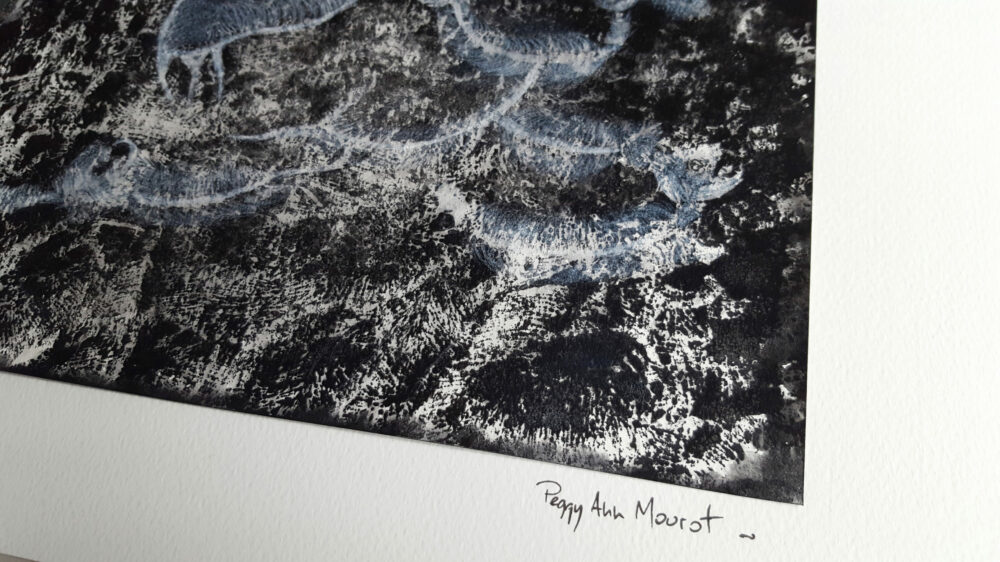Fantômes Marins ~ Dessin ~ Aquarelle, Acrylique, Encre de Chine & Pastel ~ 30x40 Encadré – Image 14