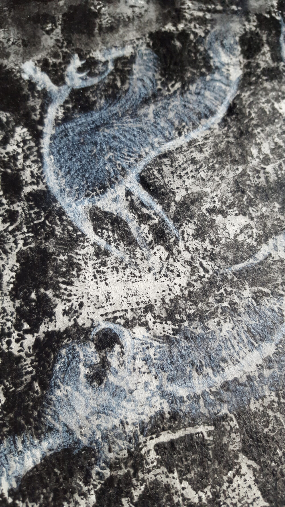 Fantômes Marins ~ Dessin ~ Aquarelle, Acrylique, Encre de Chine & Pastel ~ 30x40 Encadré – Image 17