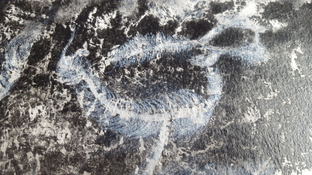 Fantômes Marins ~ Dessin ~ Aquarelle, Acrylique, Encre de Chine & Pastel ~ 30x40 Encadré – Image 18