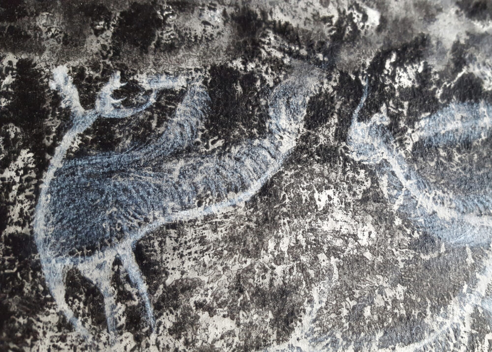 Fantômes Marins ~ Dessin ~ Aquarelle, Acrylique, Encre de Chine & Pastel ~ 30x40 Encadré – Image 19