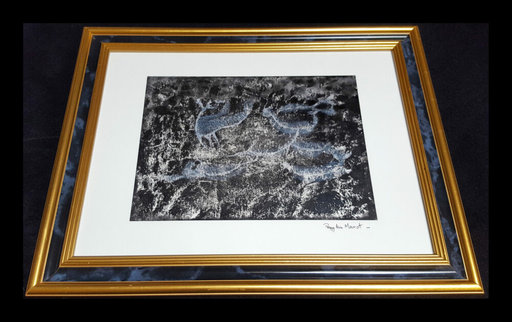 Fantômes Marins ~ Dessin ~ Aquarelle, Acrylique, Encre de Chine & Pastel ~ 30x40 Encadré