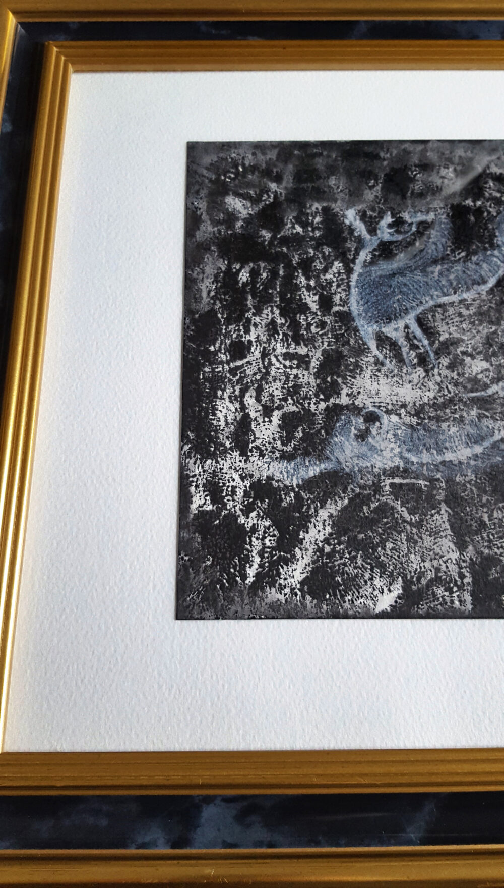 Fantômes Marins ~ Dessin ~ Aquarelle, Acrylique, Encre de Chine & Pastel ~ 30x40 Encadré – Image 2