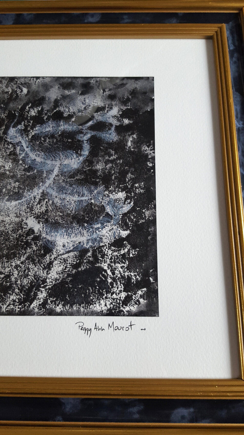 Fantômes Marins ~ Dessin ~ Aquarelle, Acrylique, Encre de Chine & Pastel ~ 30x40 Encadré – Image 4