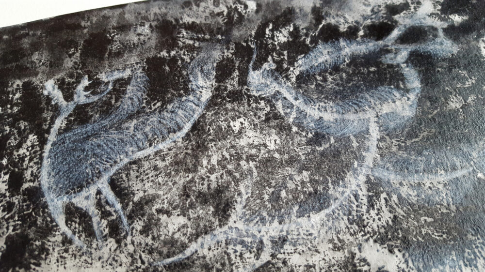 Fantômes Marins ~ Dessin ~ Aquarelle, Acrylique, Encre de Chine & Pastel ~ 30x40 Encadré – Image 7