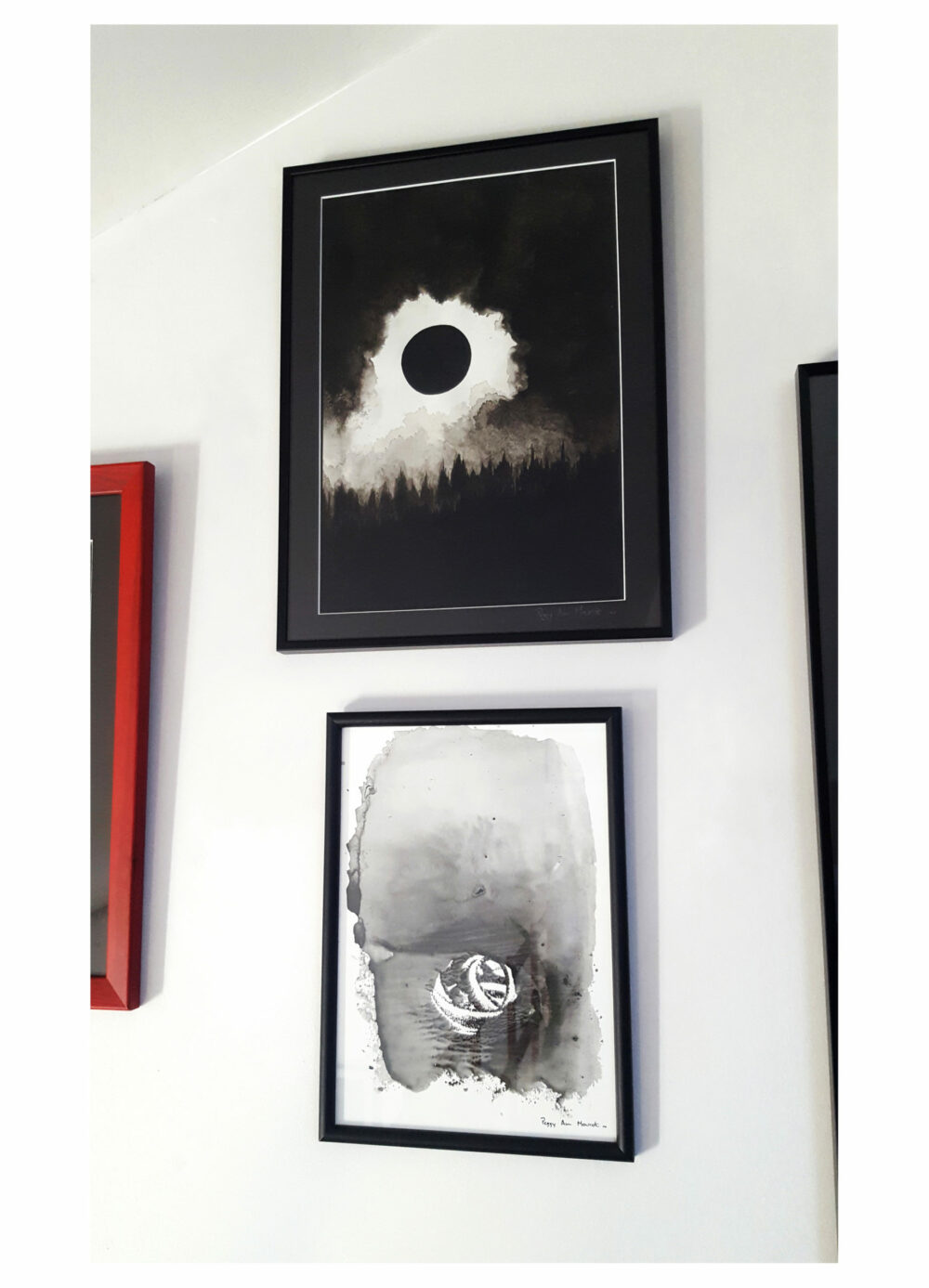 Éclaircie ~ Encre de Chine & Acrylique ~ Encadré A4 ~ SOLD OUT – Image 9