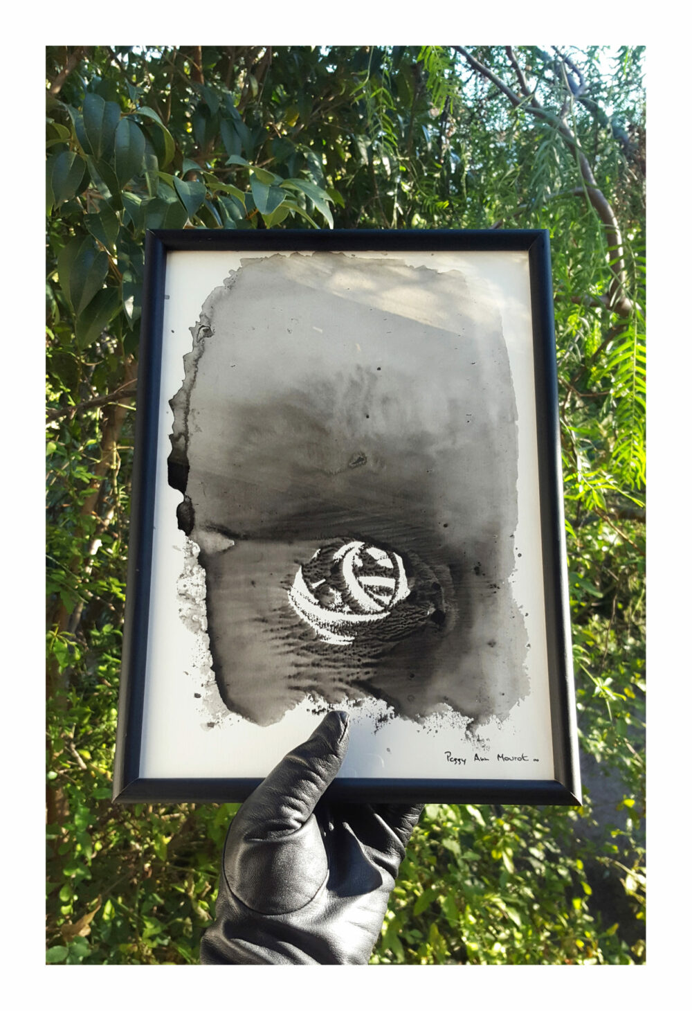 Éclaircie ~ Encre de Chine & Acrylique ~ Encadré A4 ~ SOLD OUT