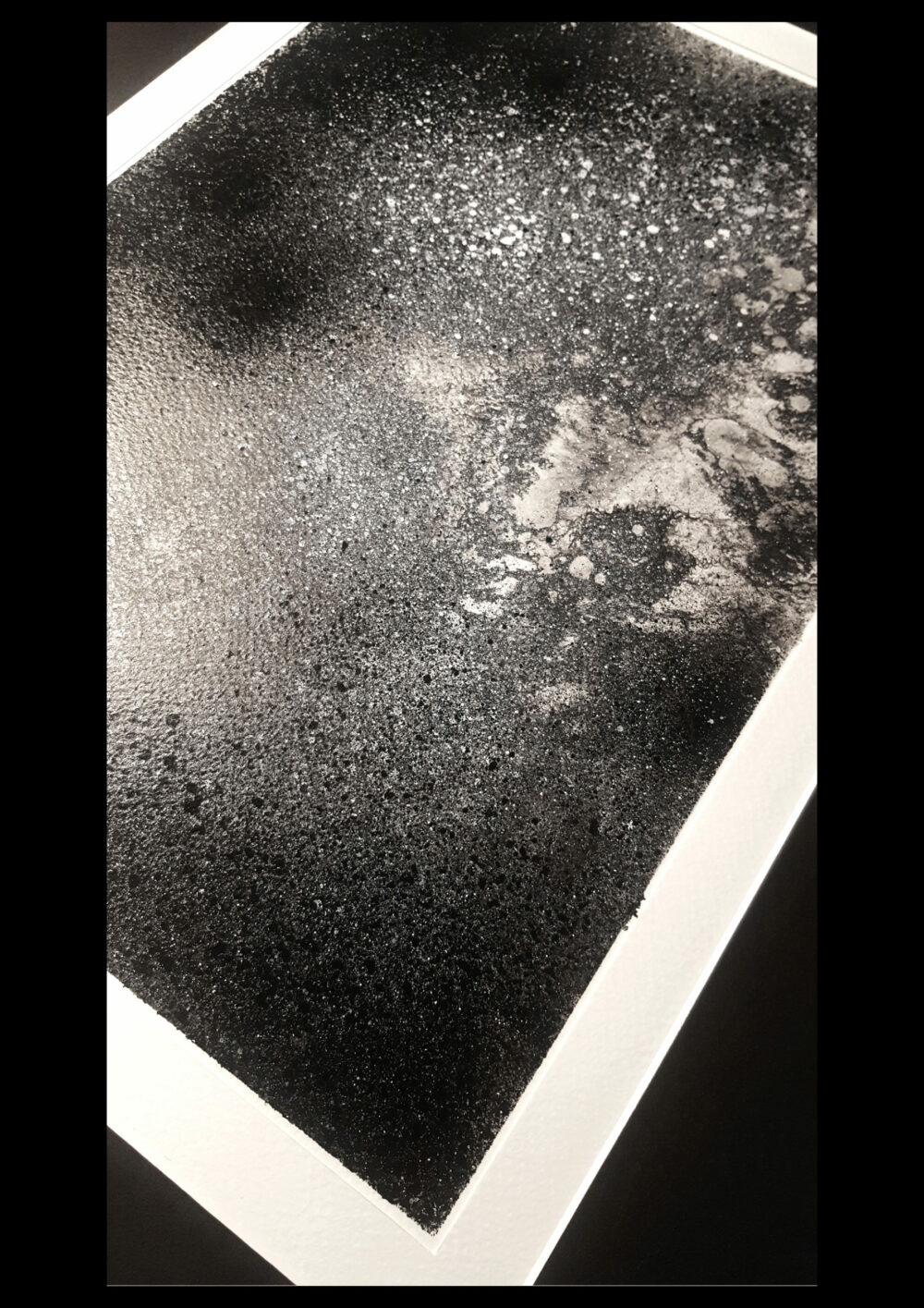 Winter Night ~ Peinture ~ Encre de Chine & Acrylique ~ 40x50 Encadré – Image 3