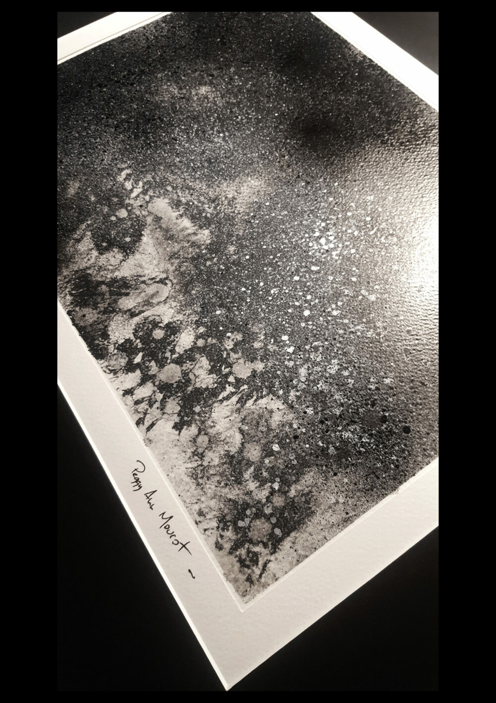 Winter Night ~ Peinture ~ Encre de Chine & Acrylique ~ 40x50 Encadré – Image 4