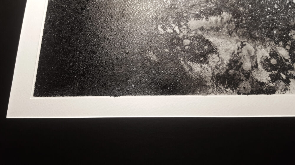 Winter Night ~ Peinture ~ Encre de Chine & Acrylique ~ 40x50 Encadré – Image 6