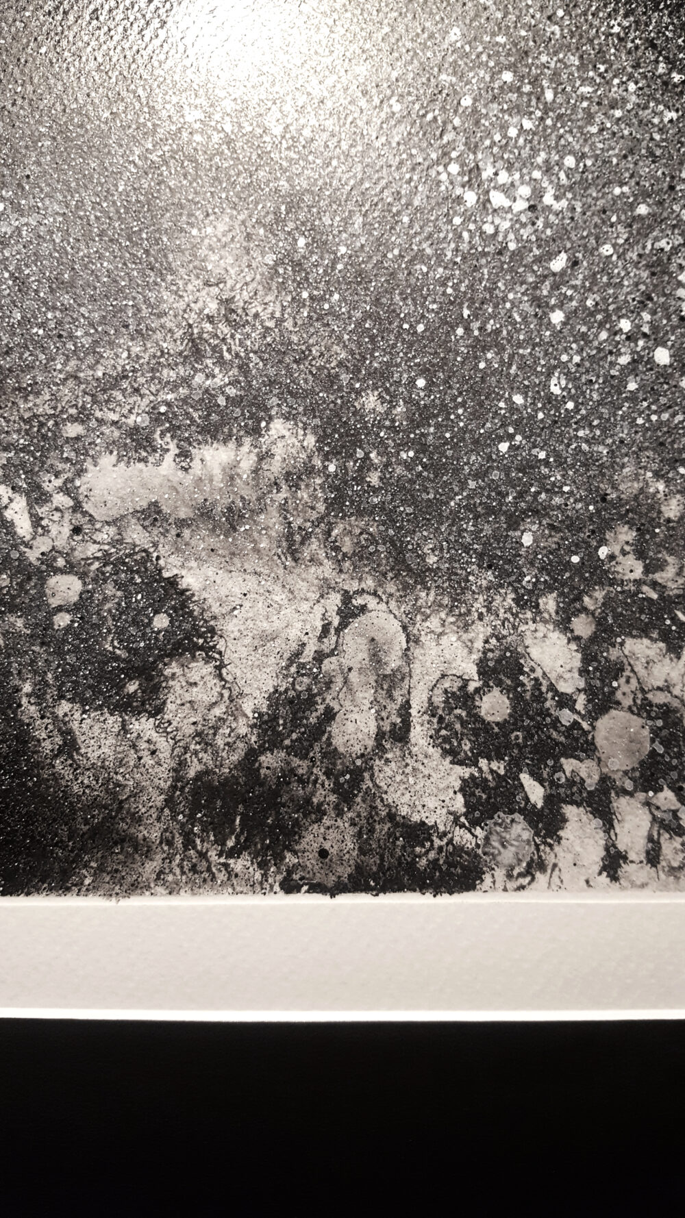 Winter Night ~ Peinture ~ Encre de Chine & Acrylique ~ 40x50 Encadré – Image 14
