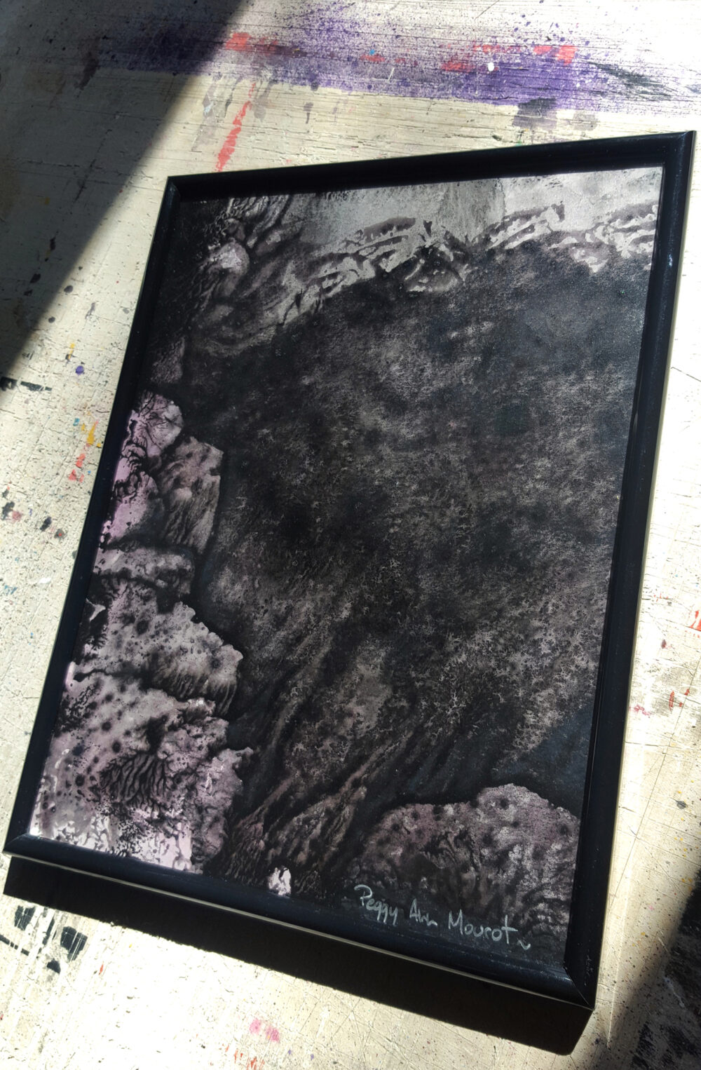Diptyque "Sombre" I & II ~ Encre de Chine & Acrylique ~ 18x24 & 13x18 Encadrés – Image 3