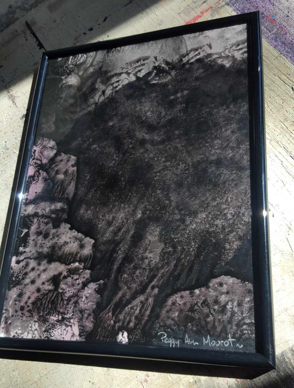 Diptyque "Sombre" I & II ~ Encre de Chine & Acrylique ~ 18x24 & 13x18 Encadrés – Image 8