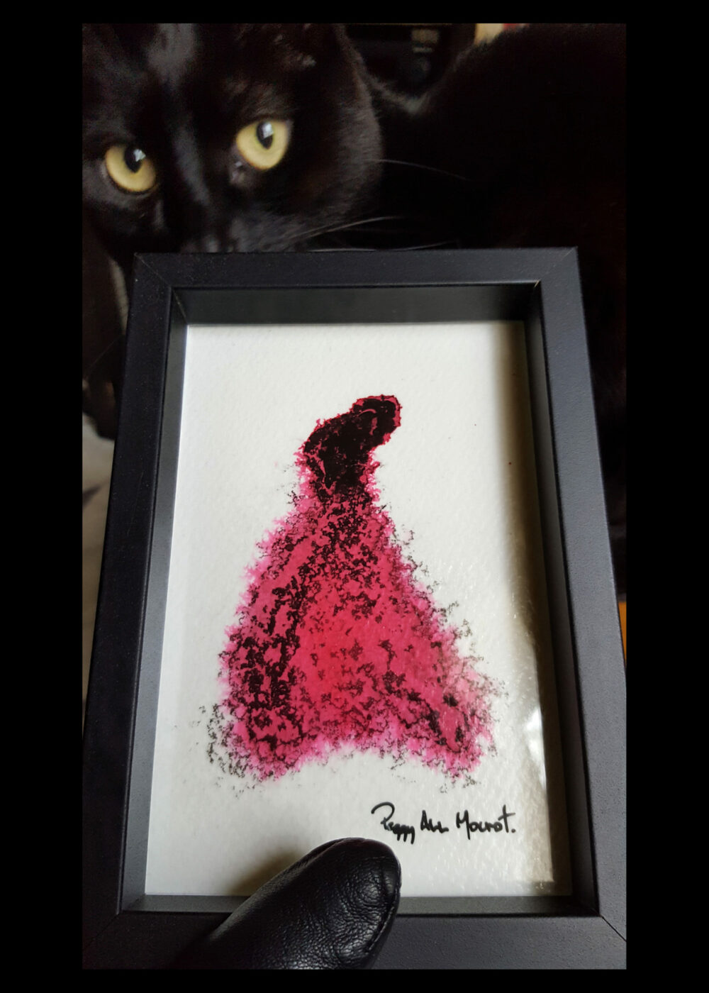 The Dancer ~ Encre de Chine & Acrylique ~ 10x15 Encadré