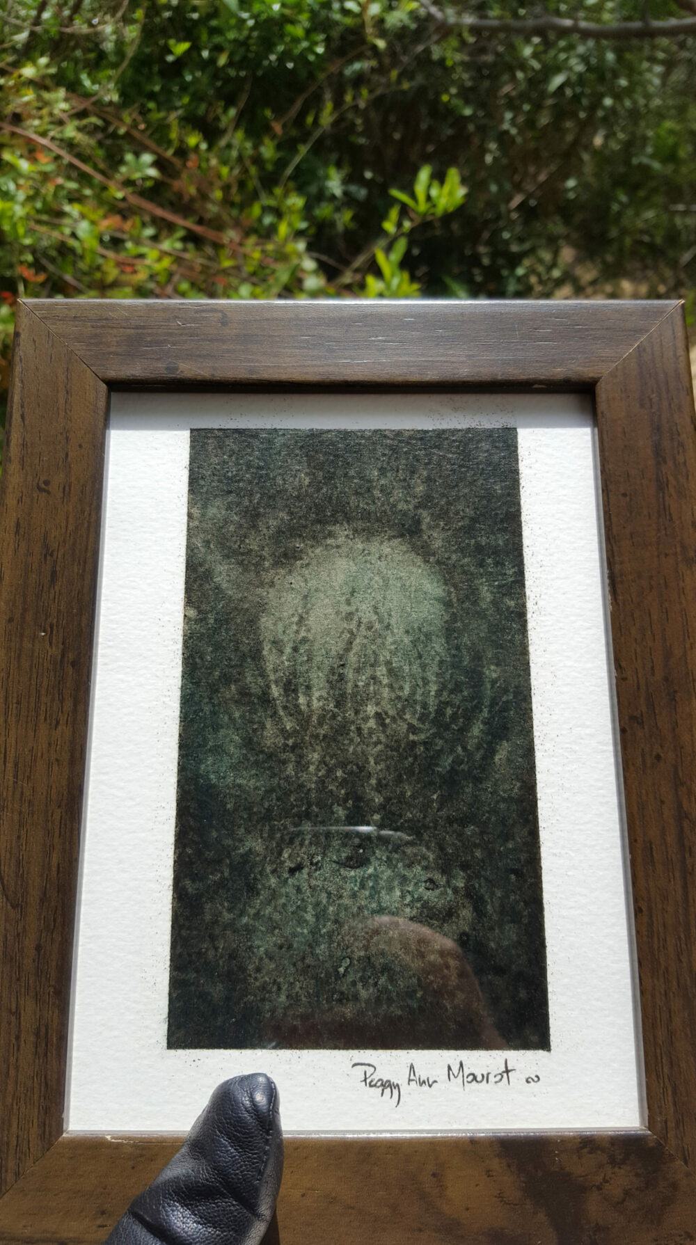 Cthulhu & The Cat ~ Encre de Chine & Acrylique ~ 13x18 Encadré bois vert – Image 7