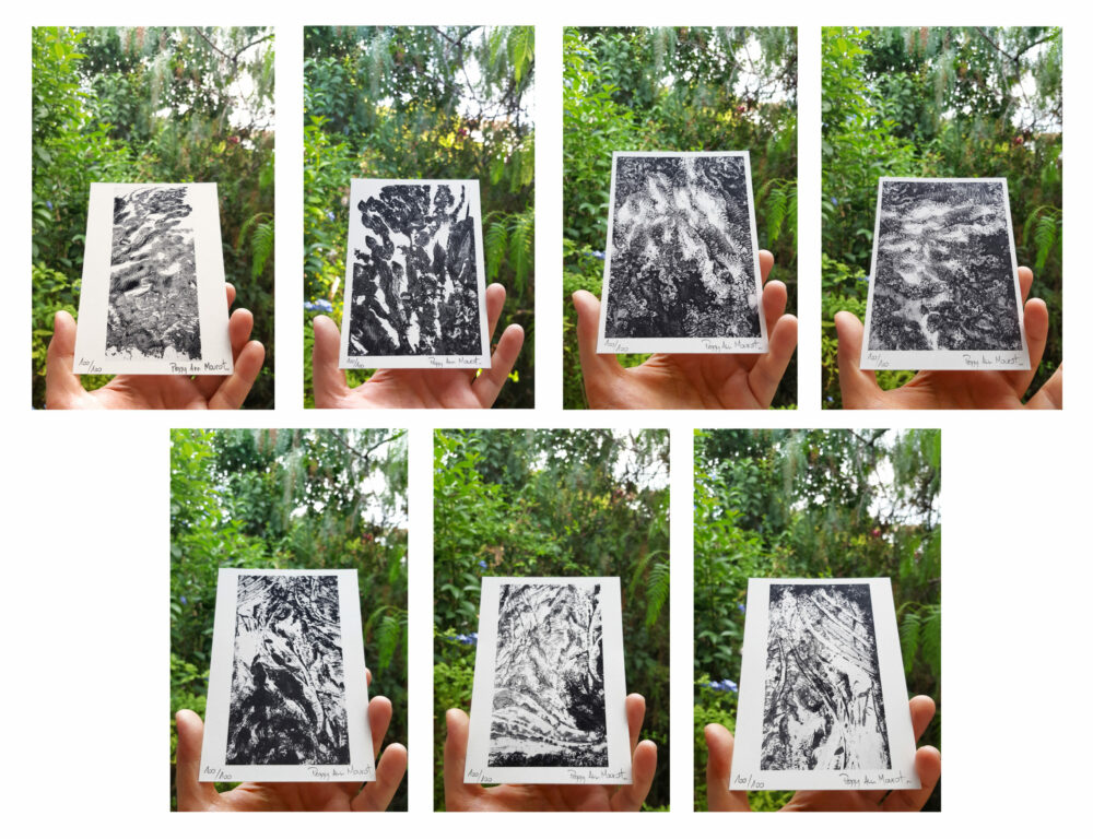 Série de 7 Cartes Postales L'odeur de la pierre ~ Limitées à 100ex N°Signées ~ Alga Carta Favini ~