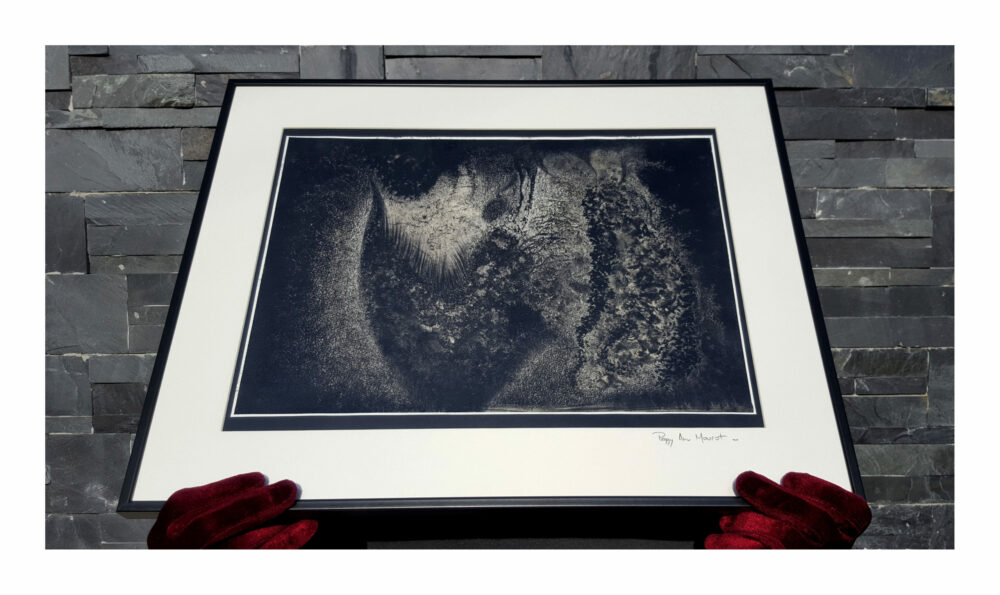 Ἄλια (Halía) Courtisée par Poséidon ~ Encre de Chine, Fusain & Pierre Noire ~ 40x50 Encadré – Image 3