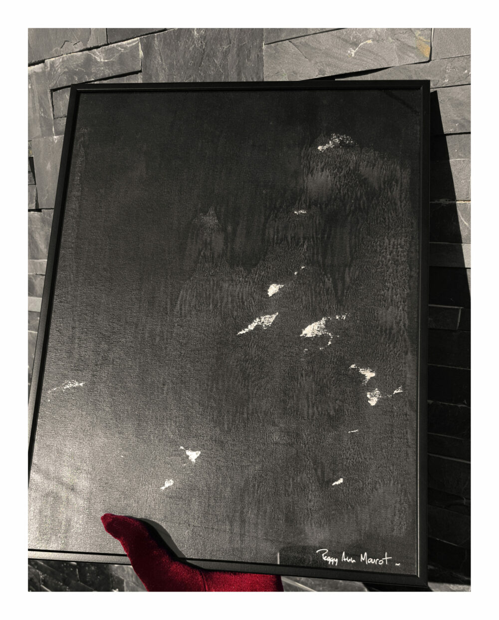 Japan Night ~ Acrylique & Encre de Chine ~ 30×40 Encadré – Image 2