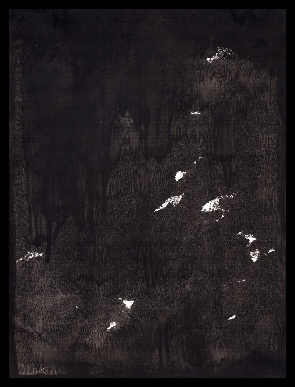 Japan Night ~ Acrylique & Encre de Chine ~ 30×40 Encadré – Image 5