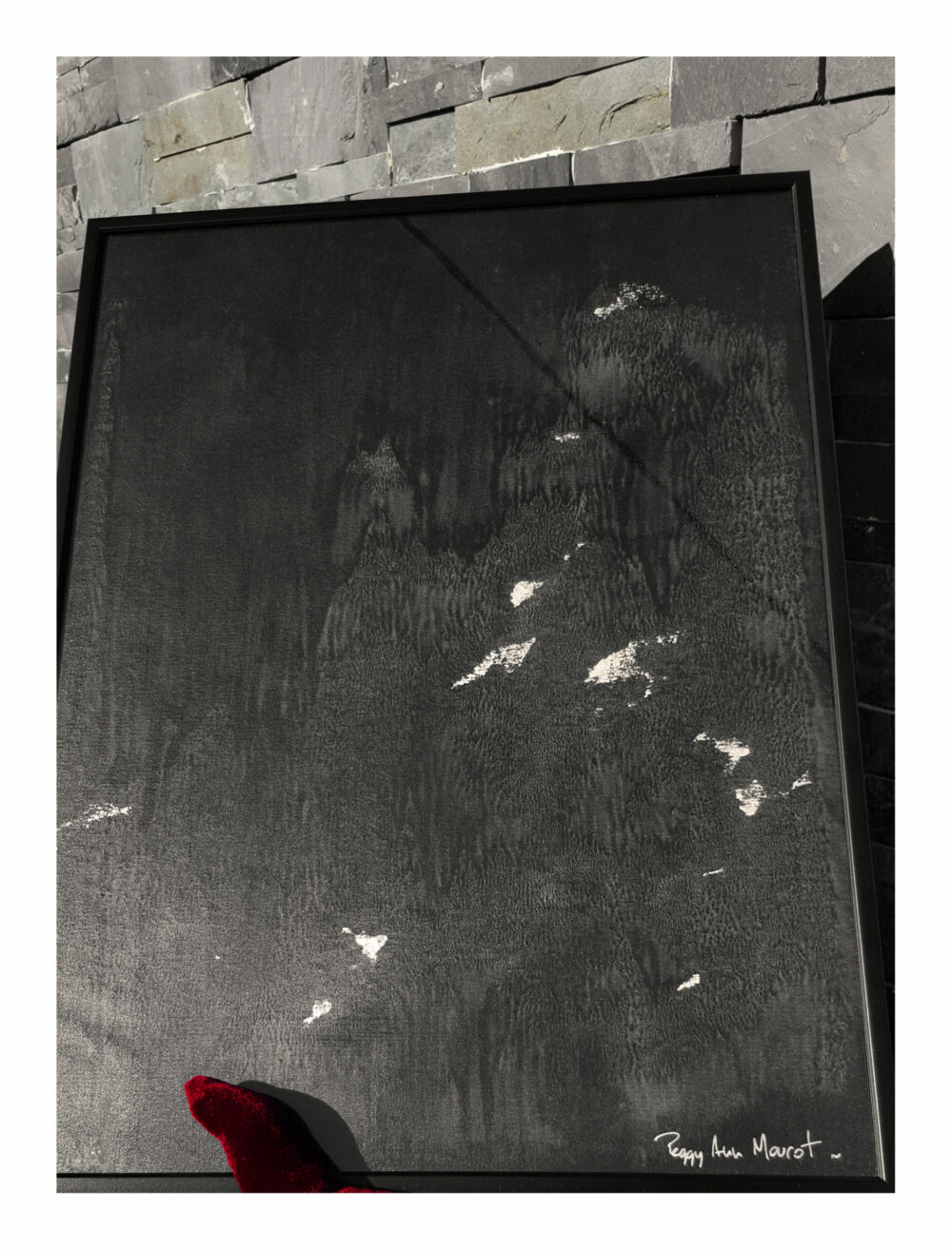 Japan Night ~ Acrylique & Encre de Chine ~ 30×40 Encadré – Image 4