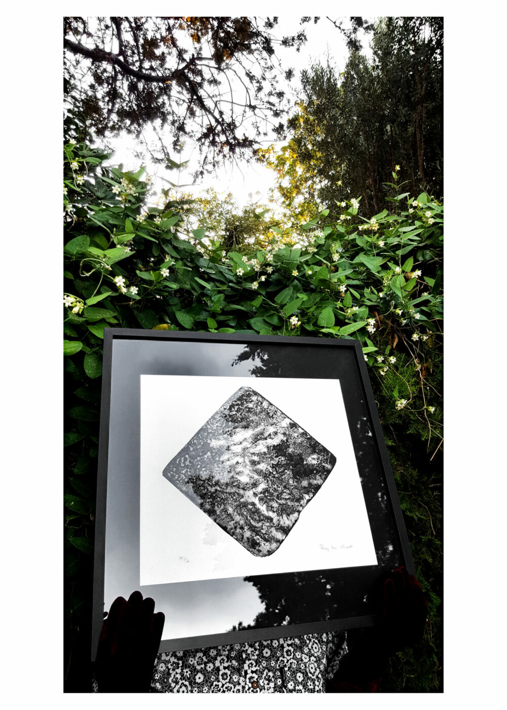 Lithographie L’Odeur de la Pierre III ~ Édition Limitée à 20ex N°& Signés sur papier BFK Rives 300g ~ 50x50 Encadrée